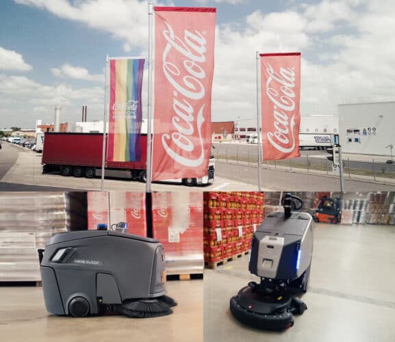 A Gausium Scrubber 75 commercial cleaning robot