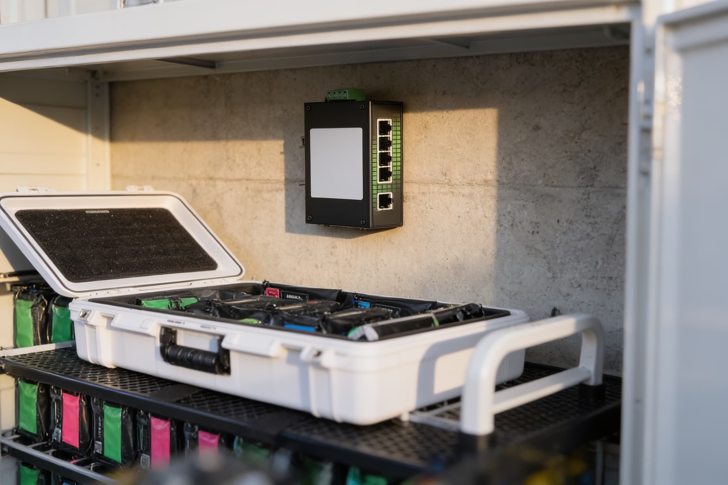 Battery-safety sensor in a battery-energy-storage room