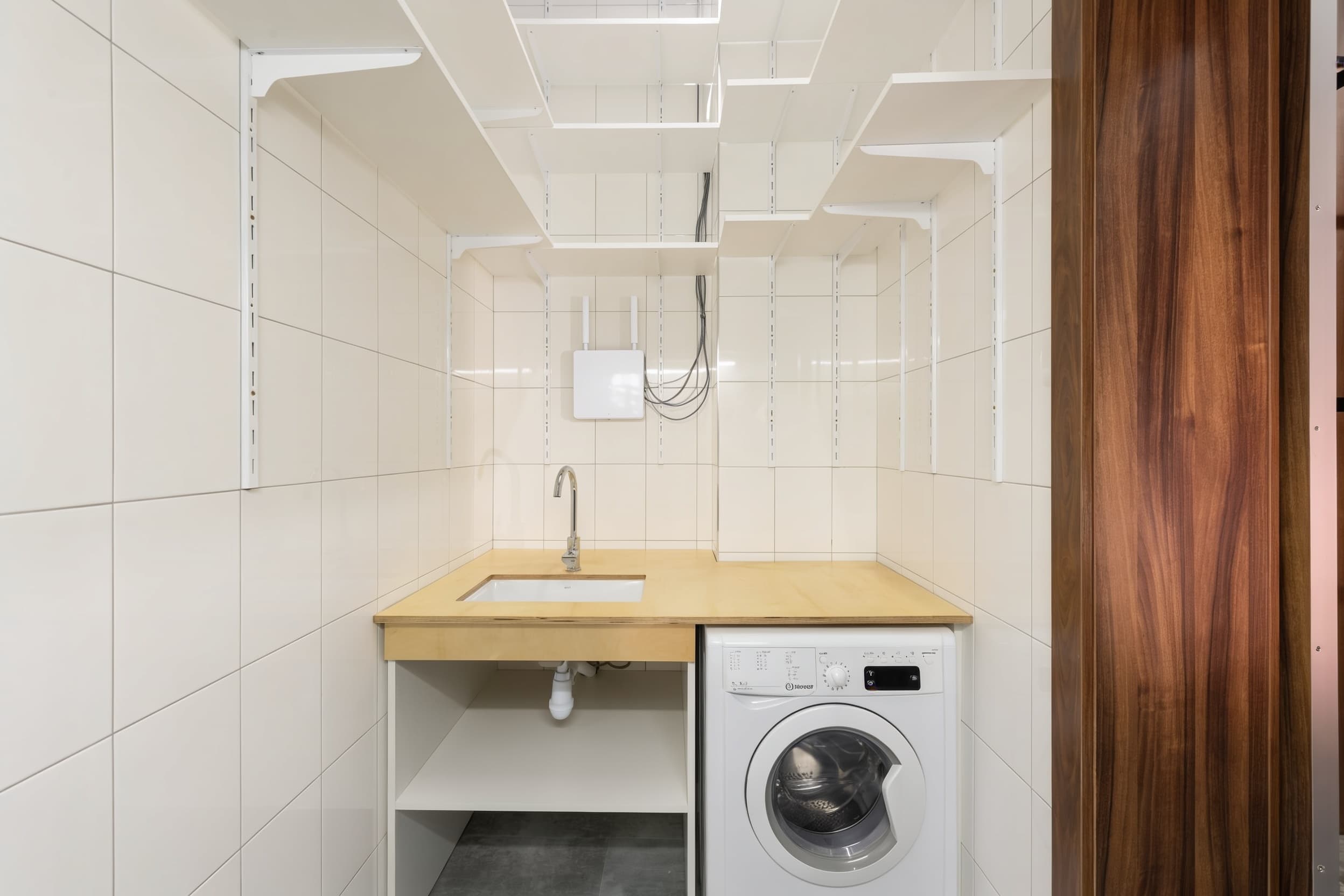 Wireless hub in a utility closet